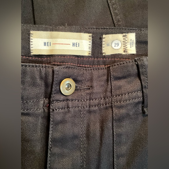 Anthropologie HEI HEI Slim Utility Cargo Black Pants 29 - Picture 6 of 7